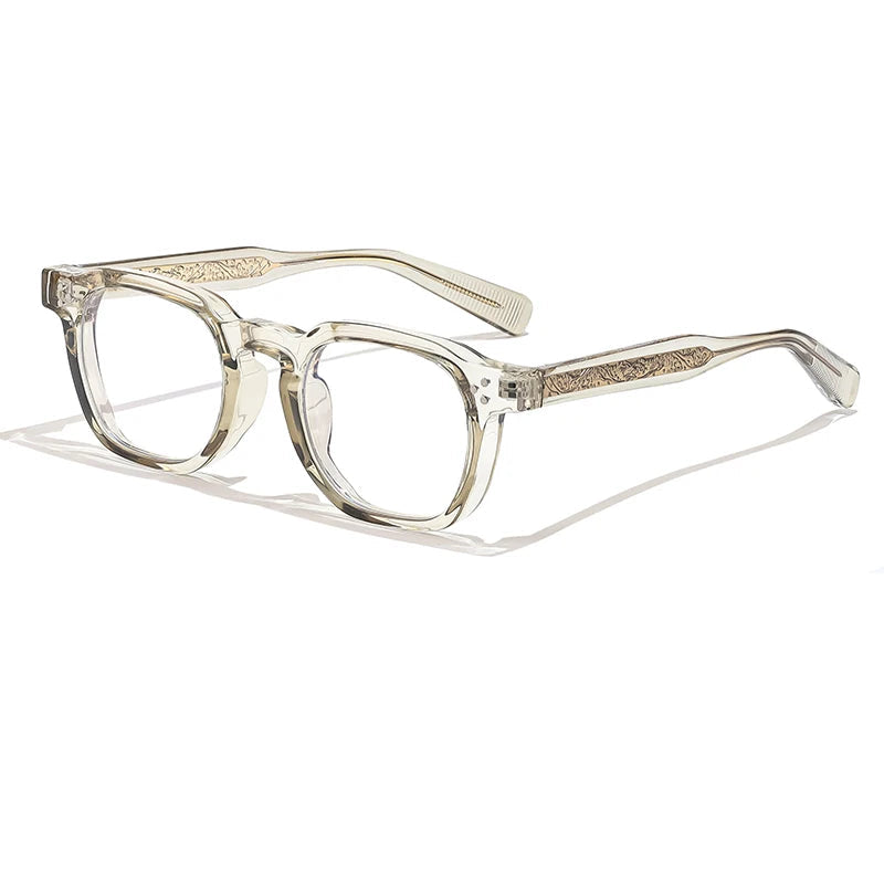 New Square Flat Light Glasses for Men Women Retro TR Frame Eyeglass High-Quality Eyewear Minimalist Matching